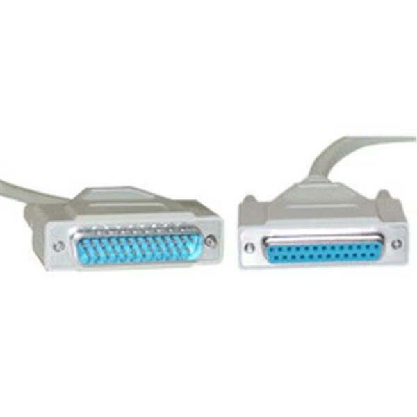 Serial Extension Cable DB25 Male to DB25 Female RS-232 UL rated 1:1 3 foot, Aish, Mfr#: AI622648